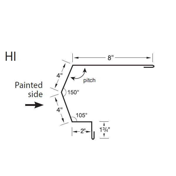 R-Panel High Side Eave Trim