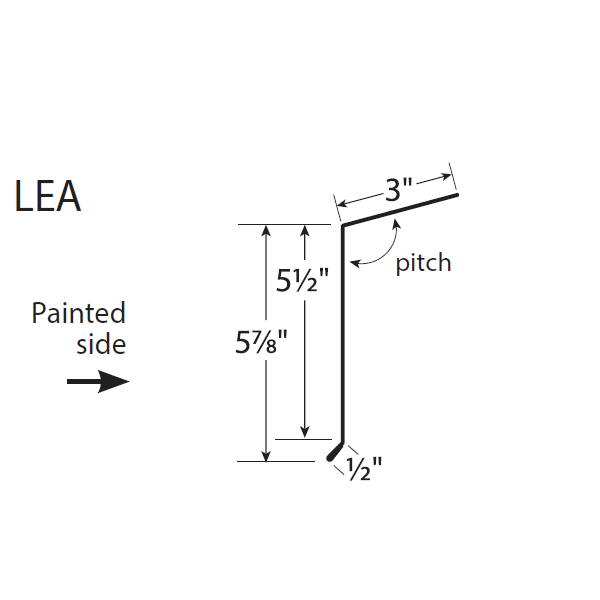 R-Panel Long Eave Trim